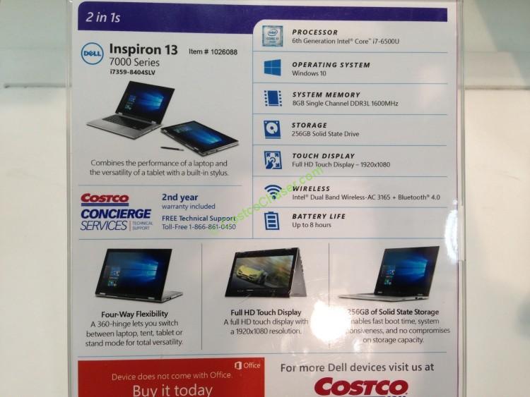 Dell 7000 Series 13.3″ 2in1 Full HD Laptop CostcoChaser