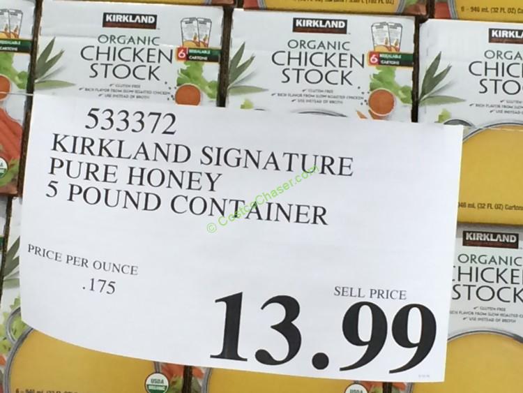 Kirkland Signature Pure Clover Honey 5 Pound Container CostcoChaser