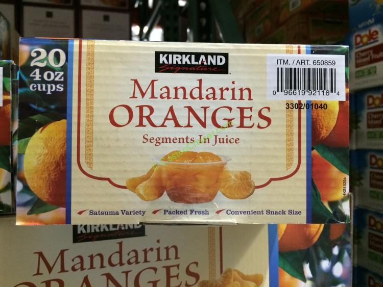 Kirkland Signature Mandarin Oranges 20/4 Ounce Cups CostcoChaser