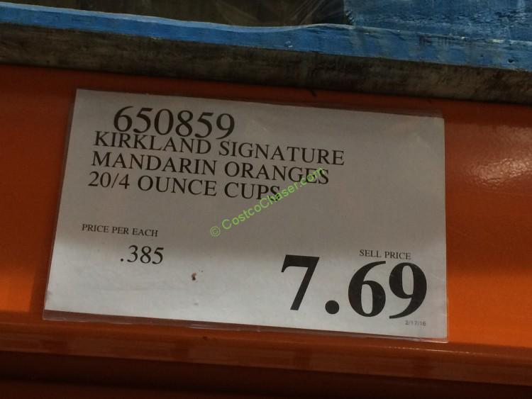 Kirkland Signature Mandarin Oranges 20/4 Ounce Cups CostcoChaser