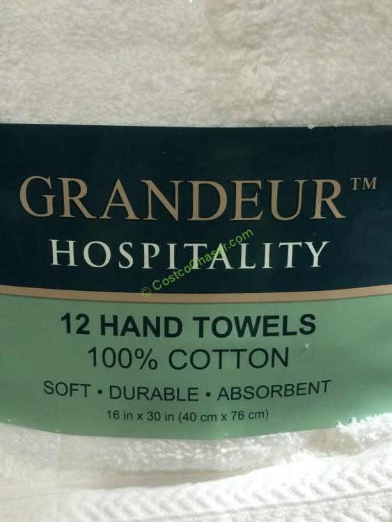 Grandeur Hospitality Hand Towel 12 Pack CostcoChaser