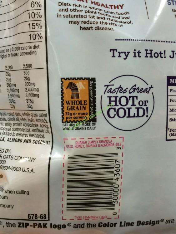 Quaker Simply Granola 2/34.5 Ounce Bags CostcoChaser