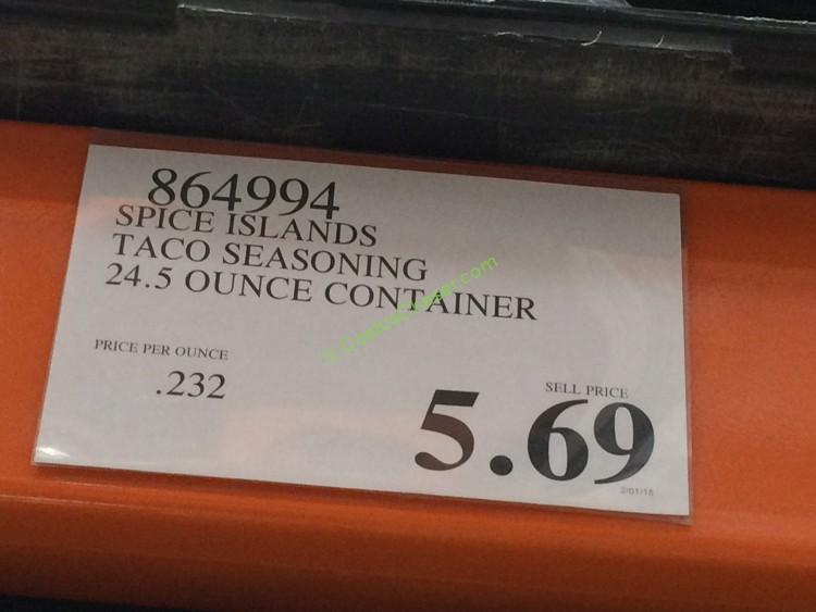 Spice Islands Taco Seasoning 24.5 Ounce Container CostcoChaser
