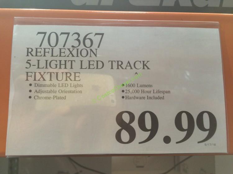 Costco707367 Reflexion5LightLEDTrackFixturetag CostcoChaser