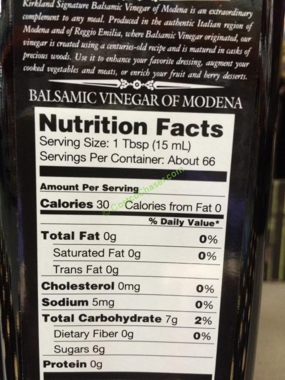 Kirkland Signature Balsamic Vinegar 33.8 Ounce Bottle CostcoChaser