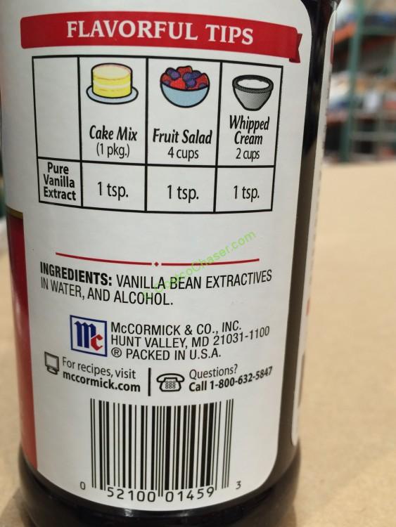 McCormick Pure Vanilla 16 Ounce Bottle CostcoChaser