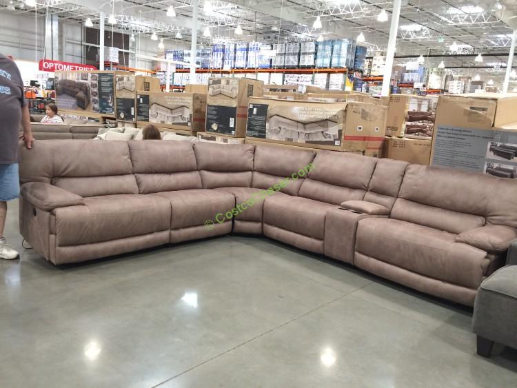Costco 617592 Fabric Power Reclining Sectional 