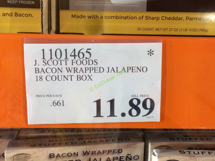 J. Scott Foods Bacon Wrapped Jalapeno 18 Count Box CostcoChaser