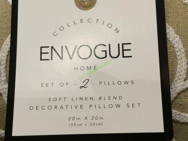 Envogue Home Decorative Pillow 2 Pack CostcoChaser