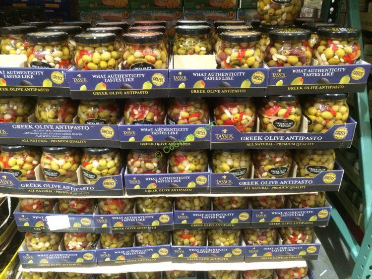 Tassos Greek Olive Antipasto 50.7 Ounce Jar CostcoChaser