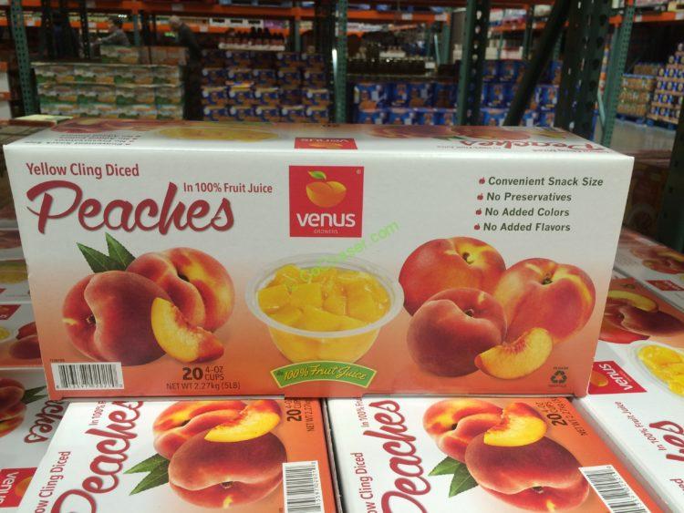 Venus Growers Diced Peach Cups 20/4 OZ Cups CostcoChaser