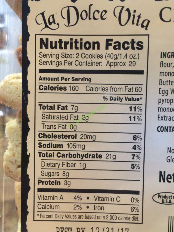 Costco219854LADolceVitaItalianBiscottichart CostcoChaser