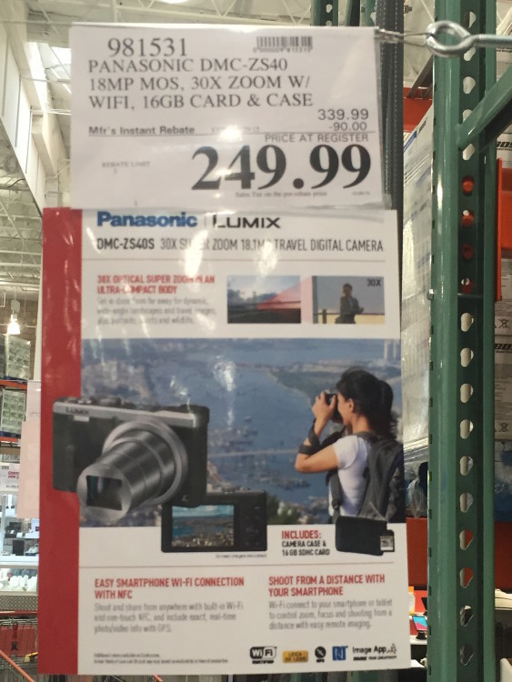 Panasonic DMC-ZS40 Camera Bundle at Costco