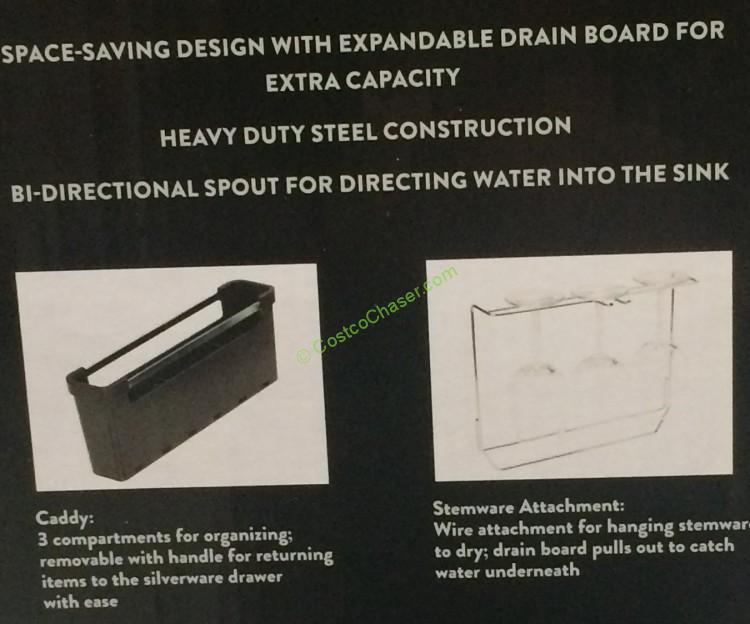 Sabatier Stainless Steel Expandable Compact Dish Rack CostcoChaser