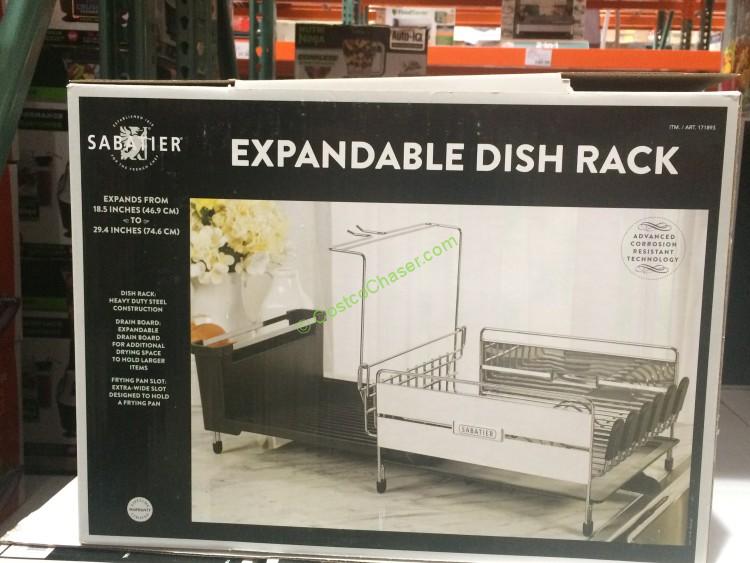 Sabatier Stainless Steel Expandable Compact Dish Rack CostcoChaser