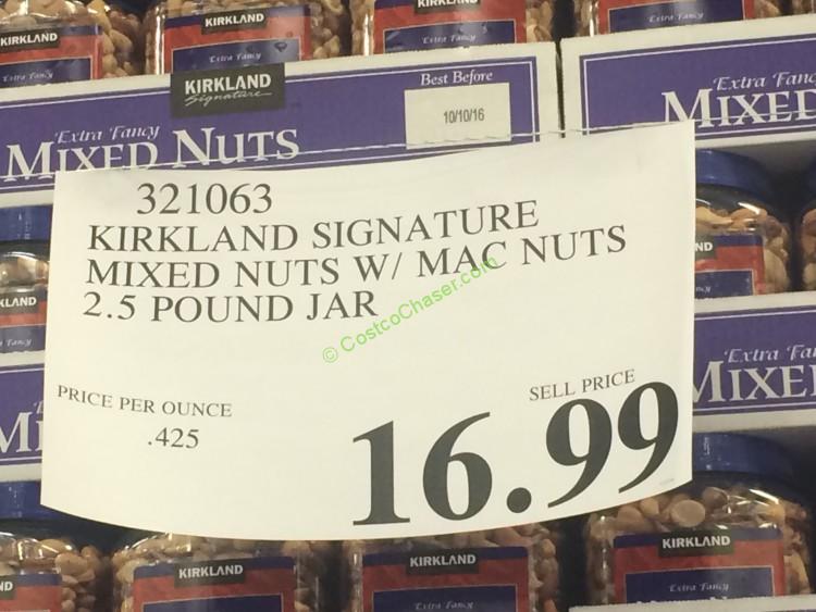 Kirkland Signature Extra Fancy Salted Mixed Nuts with Macadamia nuts
