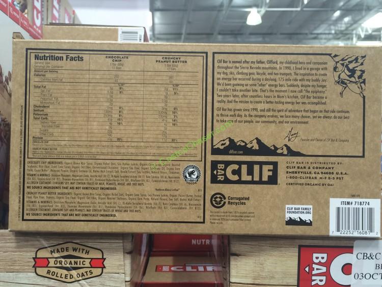 Clif Bar Variety Pack ,Peanut Butter & Chocolate Chip CostcoChaser