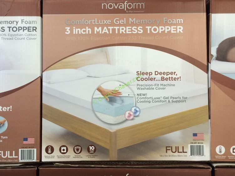 Novaform Comfortluxe 3” Memory Foam Mattress Topper Full CostcoChaser
