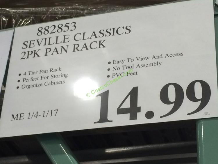 Seville Classics 2PK Pan Organizer Rack CostcoChaser