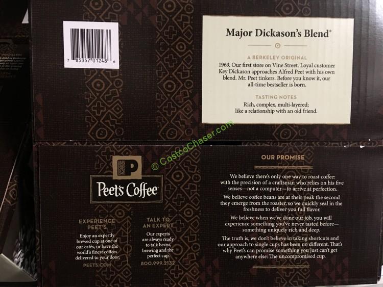 Peet’s Major Dickason’s Blend KCUP 60count Pack CostcoChaser