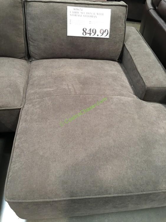 Fabric Sectional With Storage Ottoman CostcoChaser