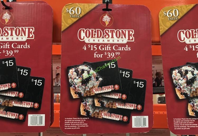 Costco 946761 Coldstone Gift Card