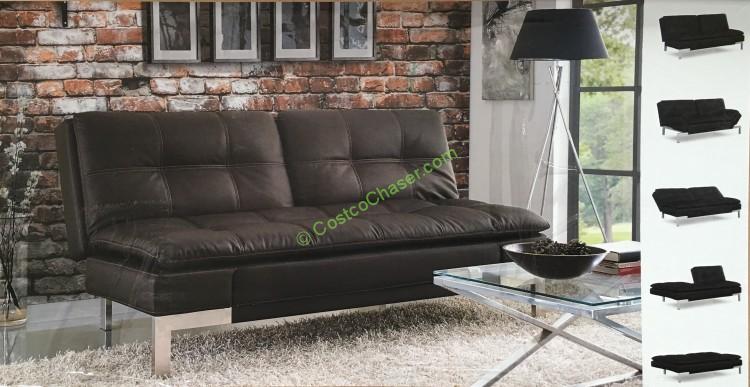 Lifestyle Solutions Euro Lounger, Bonded Leather Euro Lounger