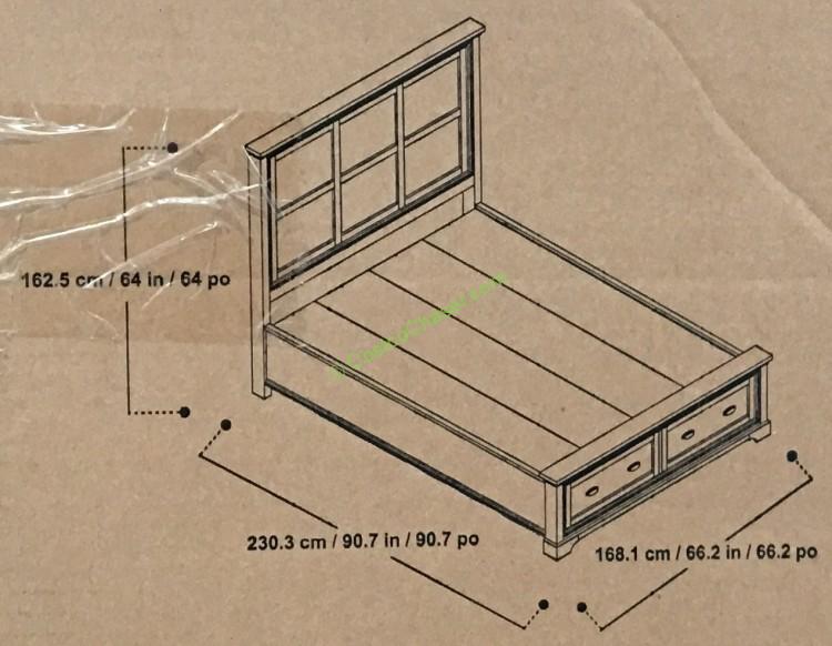 Universal Furniture Broadmoore Queen / Cal King Bed With Storage