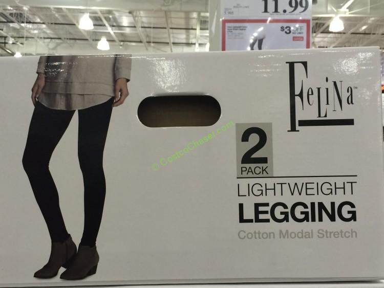 Felina Velvety Super Soft Lightweight Leggings 2-Pack - For Women