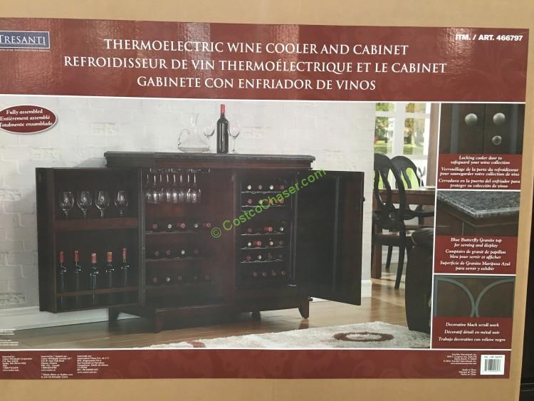 Costco 466797 Tresanti Thermoelectric Wine Cooler Cabinet Box