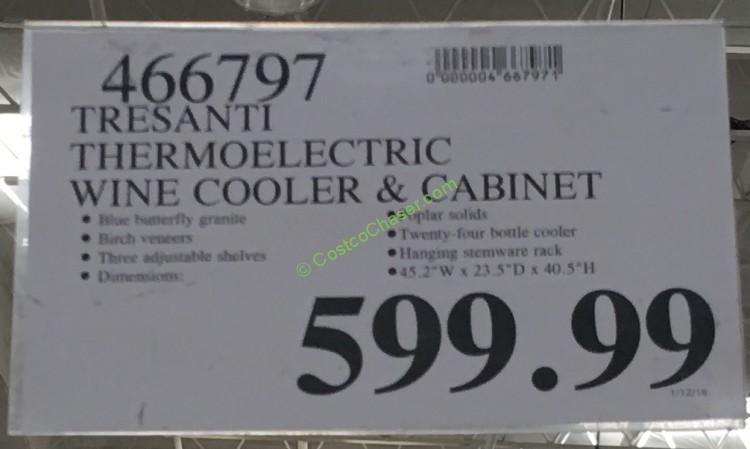 Costco 466797 Tresanti Thermoelectric Wine Cooler Cabinet Price