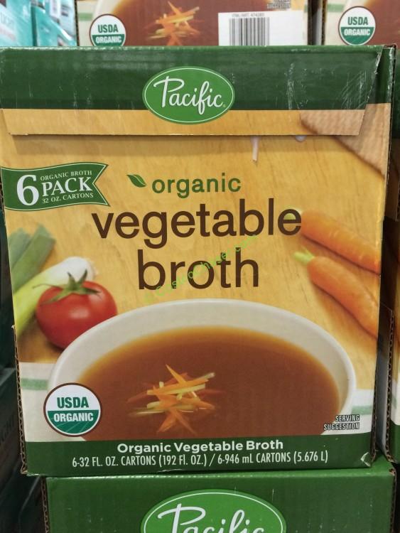Organic Pacific Foods vegetable Broth 6/32 oz
