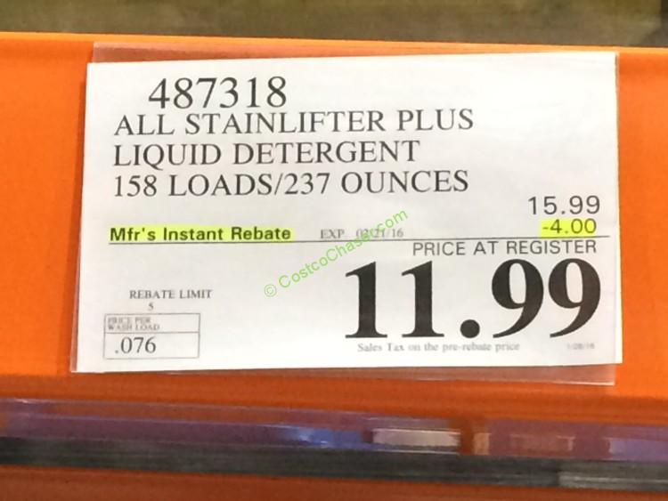 All Free Clear Plus & All Stainlifter Plus Liquid Laundry Detergent