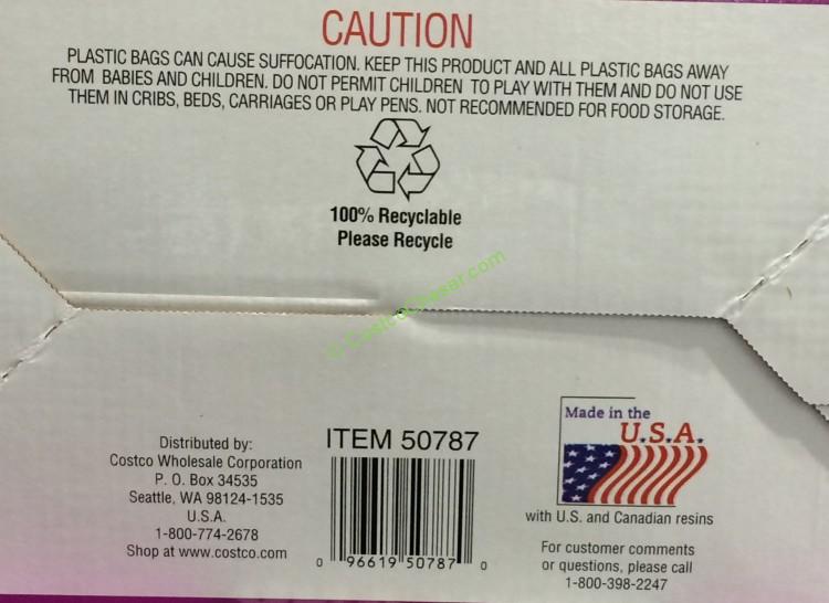 costco50787KirklandSignature 13GallonWhiteDrawstringKitchenBag