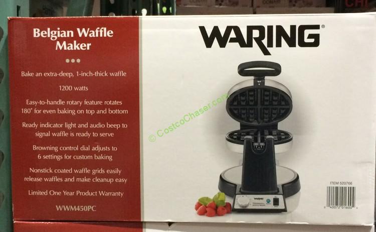 Waring PRO Belgian Waffle Maker, WWM450PC