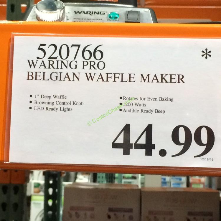 Waring PRO Belgian Waffle Maker, WWM450PC CostcoChaser