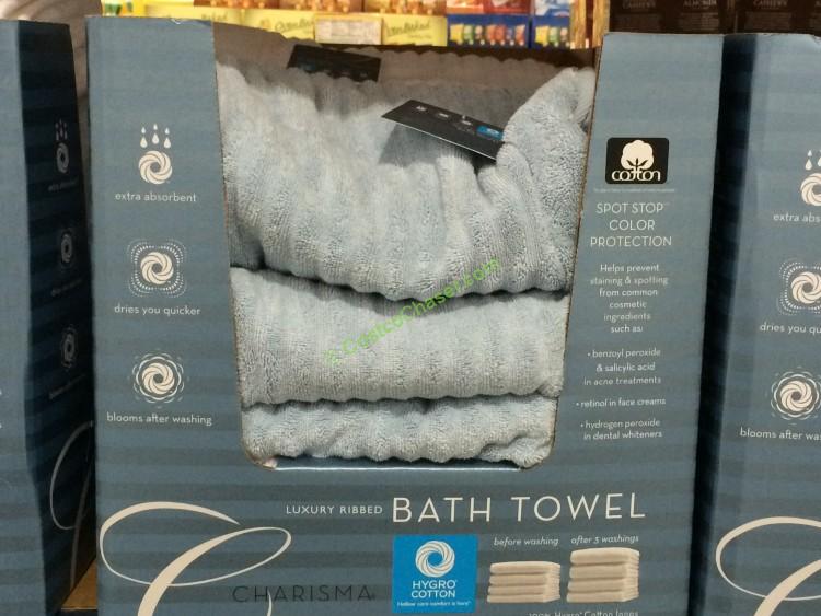 Charisma Ribbed Bath Towel 100% Cotton