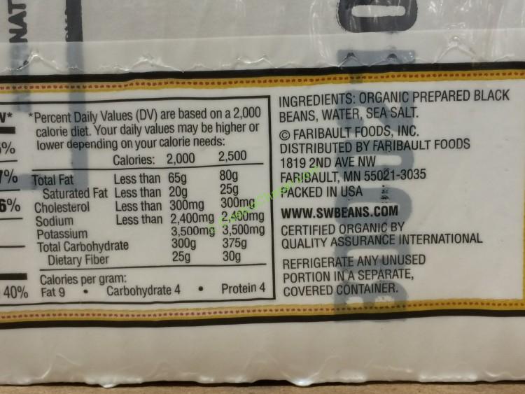 Organic S & W Black Beans 8/15 Ounce Cans CostcoChaser
