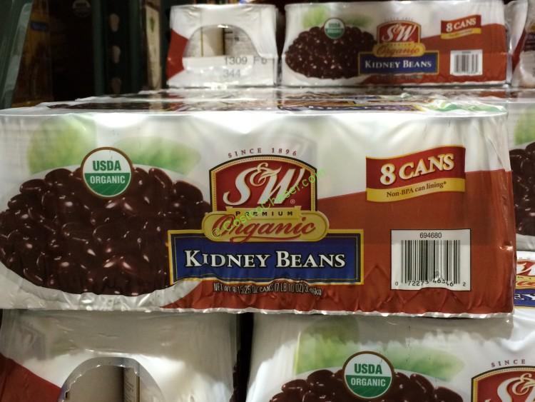 Organic S & W Kidney Beans 8/15 Ounce Cans