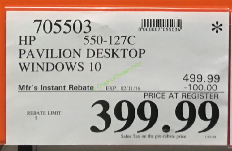 costco-705503-HP-Pavilion-550-127C-Desktop-Windows-10-price