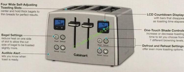Costco 834664 Cuisinart 4 Slice Countdown Toaster Parts Costcochaser