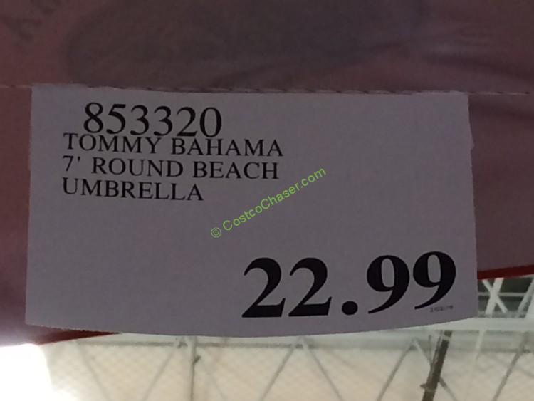 costco853320tommybahama7roundbeachumbrellatag CostcoChaser
