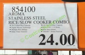 costco-854100-aroma-stainless-steel-rice-slow-cooker-tag