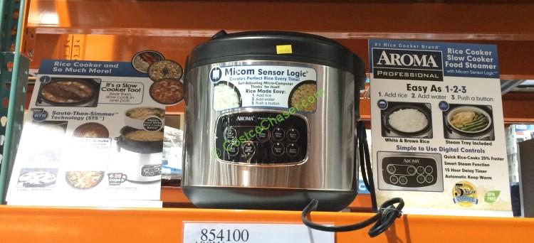 Aroma Digital Stainless Steel Rice/Slow Cooker COMBO