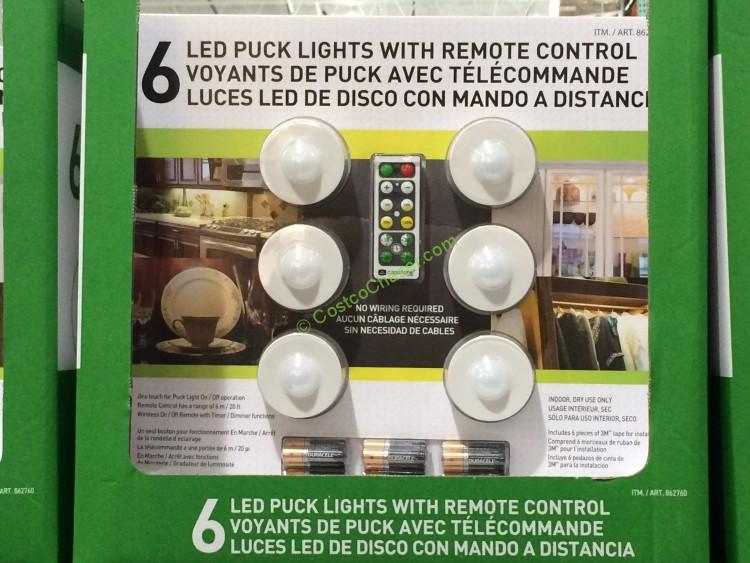 Capstone LED Puck Lights 6-Pack with Remote Control