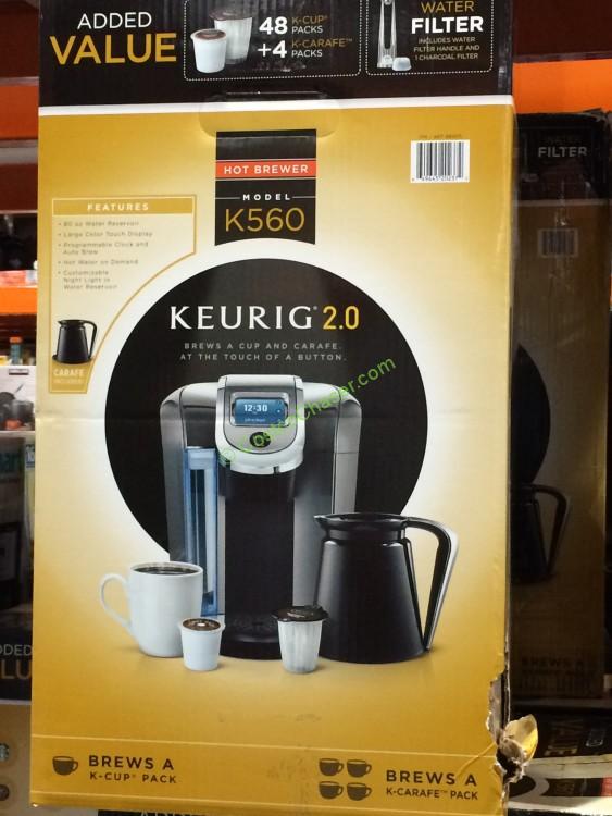 Keurig 2.0 K560 Brewer and Crafe with 48 K-Cup Pods and 4 K-Carafe Pods