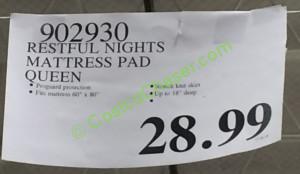 costco-902930-restful-nights-mattress-pad-tag