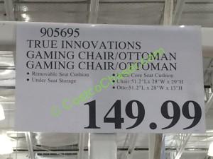 costco-905695-true-innovatons-gaming-chair-ottoman-tag