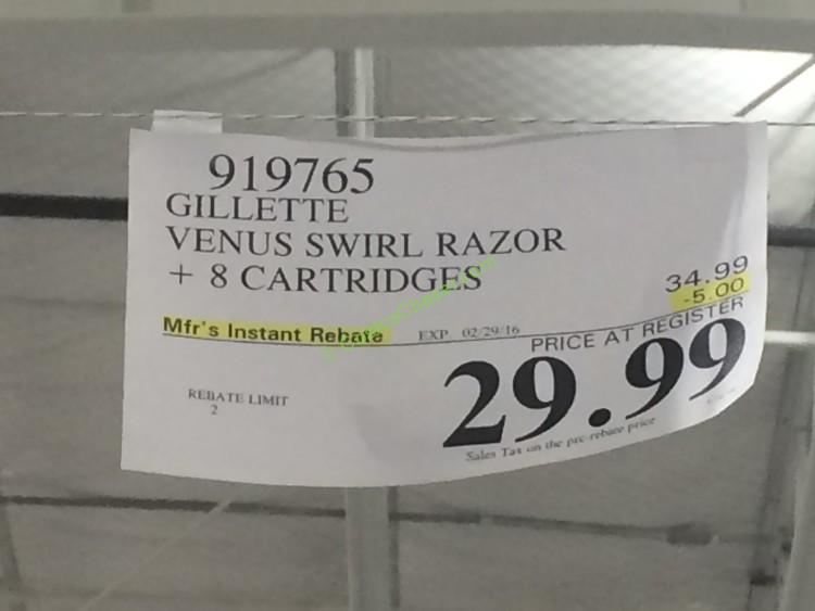costco919765gillettevenusswirlrazortag CostcoChaser