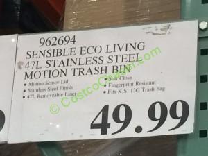 costco-962694-sensible-eco-living-47l-stainless-steel-motion-bin-tag